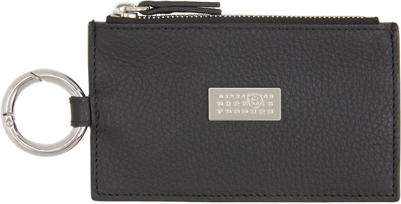 Plånbok Maison Margiela MM6 Maison Margiela Zip Card Holder with Key Ring Svart | SA6UI0031 P8336