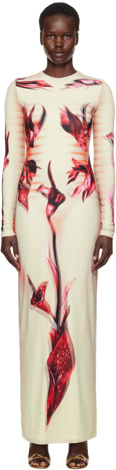 Klä Jean Paul Gaultier Jean Paul Gaultier 'The Flower Body Morphing Marinière' Maxi Dress Beige | 25/33-F-RO371-T581-422030, 0