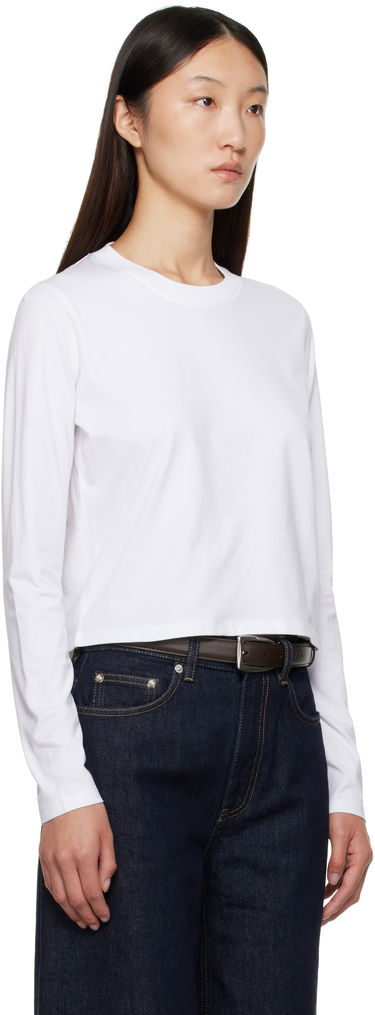 T-shirt Loulou de Saison Loulou de Saison Masal Organic Cotton Long Sleeve T-Shirt Vit | MASAL LDS, 1