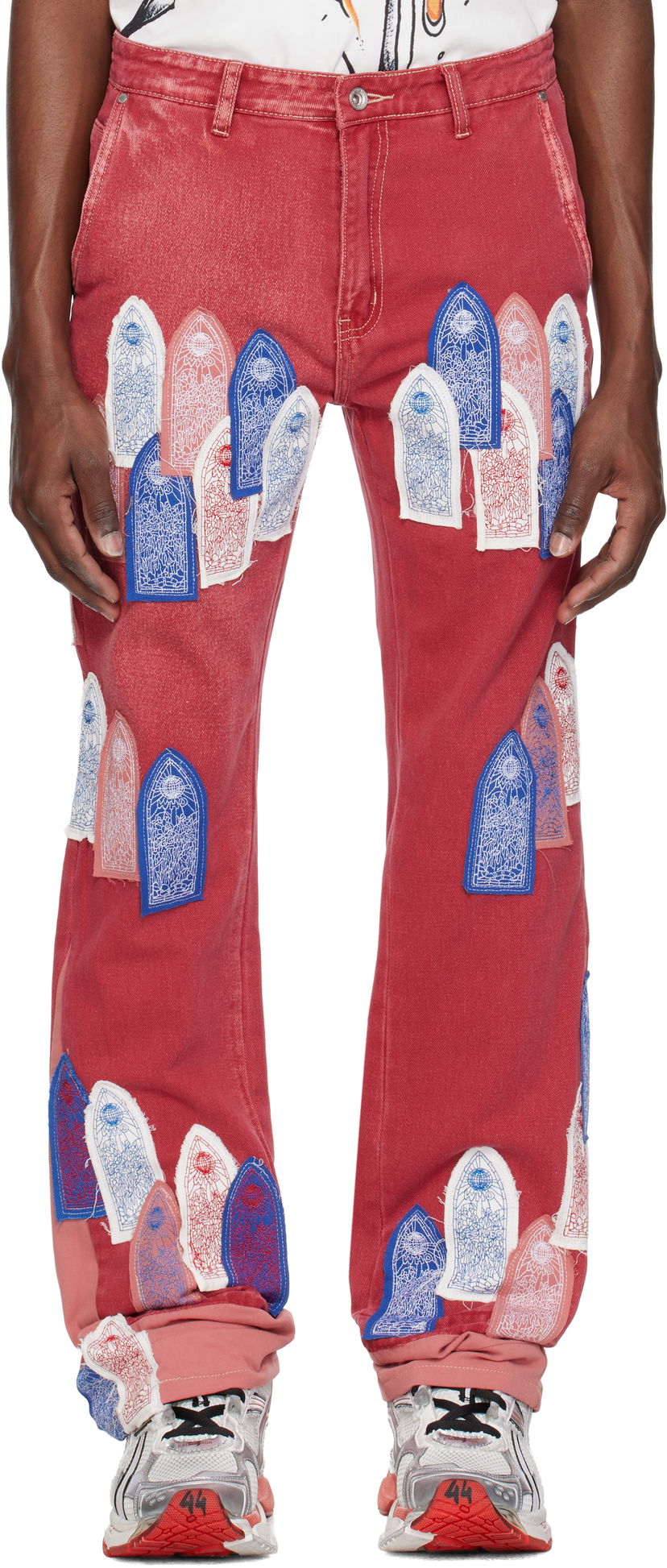 Jeans Who Decides War Who Decides War Patched Arch Carpenter Jeans Röd | 1120950004SS25