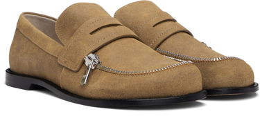 Sneakers och skor JW Anderson JW Anderson Biker Zipper Loafers Brun | MC0001-LA0319, 3