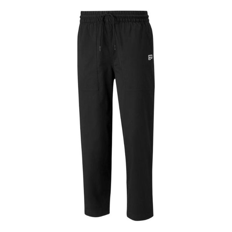 Byxor Puma Downtown Twill Tapered Pants Svart | 535396-01