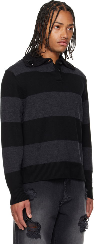 Polotröja Simone Rocha Simone Rocha Embellished Fuzzy Collar Rugby Polo Flerfärgad | VMK13SB 0646, 4