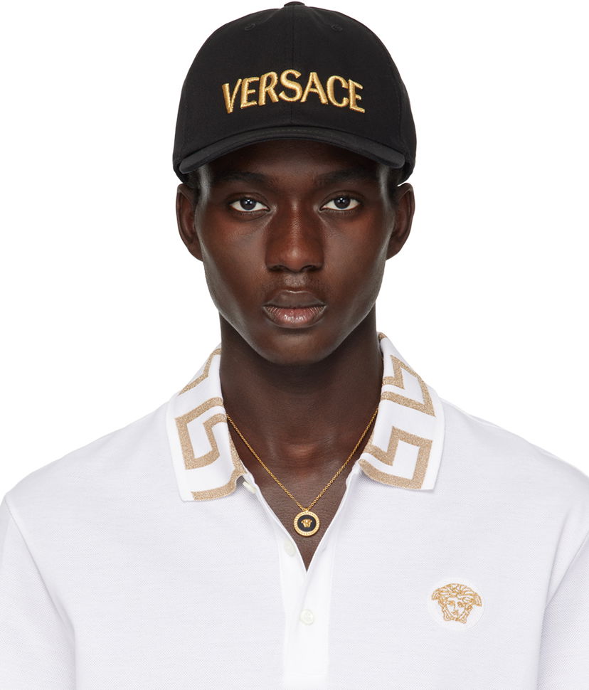 Keps Versace Black Logo Vit | 1012693_1A08103