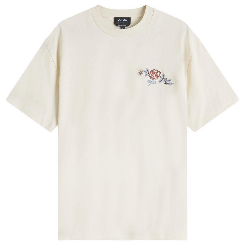 T-shirt A.P.C. A.P.C. Men's Oscar Floral T-Shirt Beige | COGCK-H26511-AAD