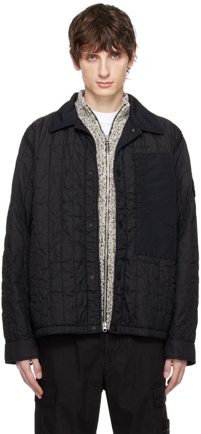 Jacka Stone Island Quilted Jacket Svart | 801540831