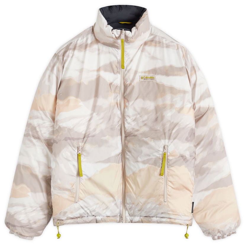 Pufferjacka Columbia Reversible Jacket Mountains Print Beige | 2090721-010