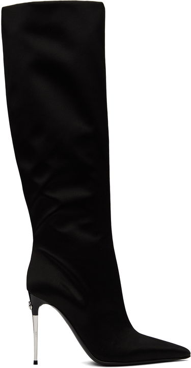 Sneakers och skor Dolce & Gabbana Tall Satin Boots Svart | CU1126 A7630, 0