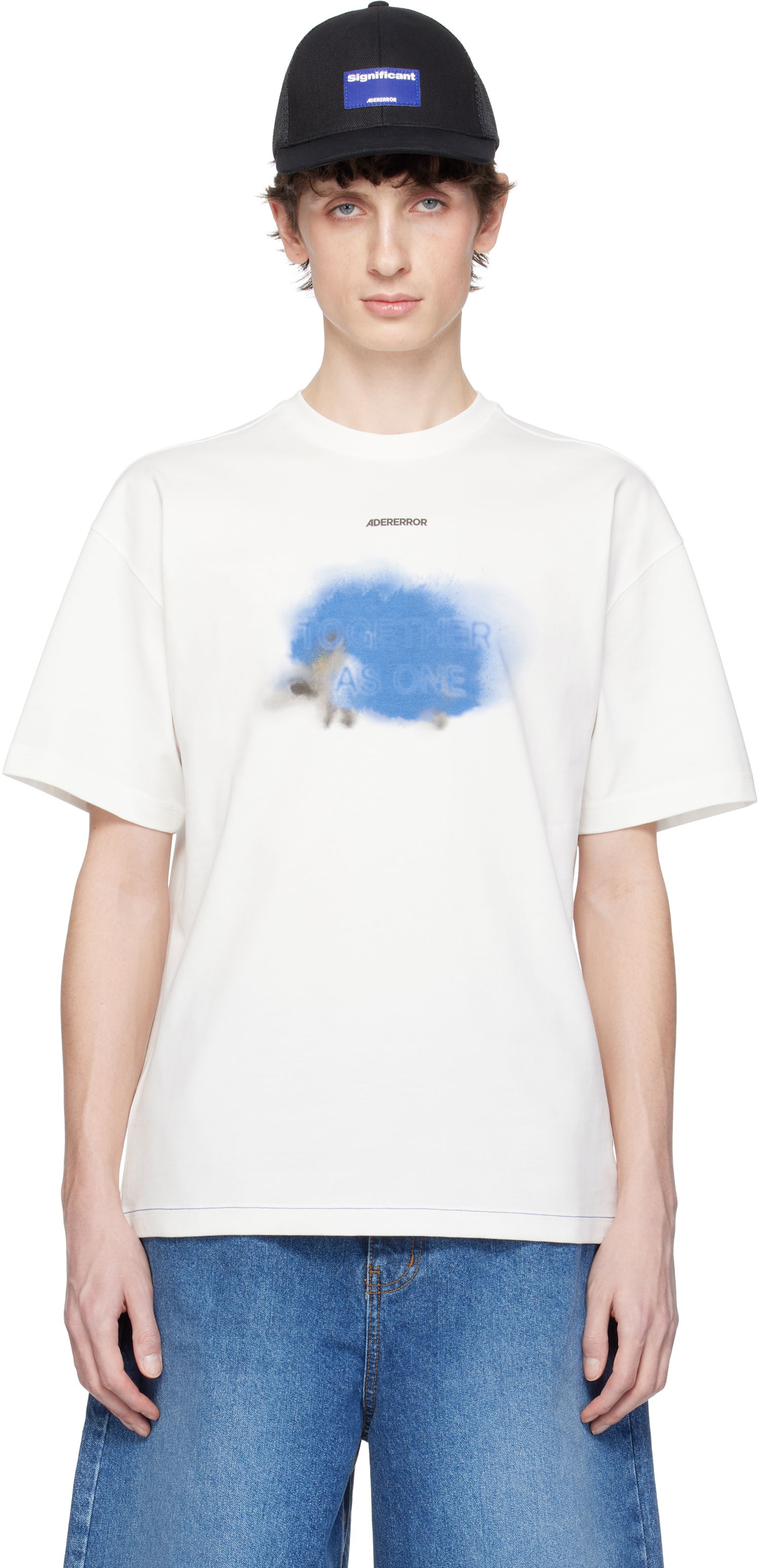 T-shirt ADER ERROR ADER error 0106 Together As One Graphic T-Shirt Vit | BO01SSTS0106OW, 0