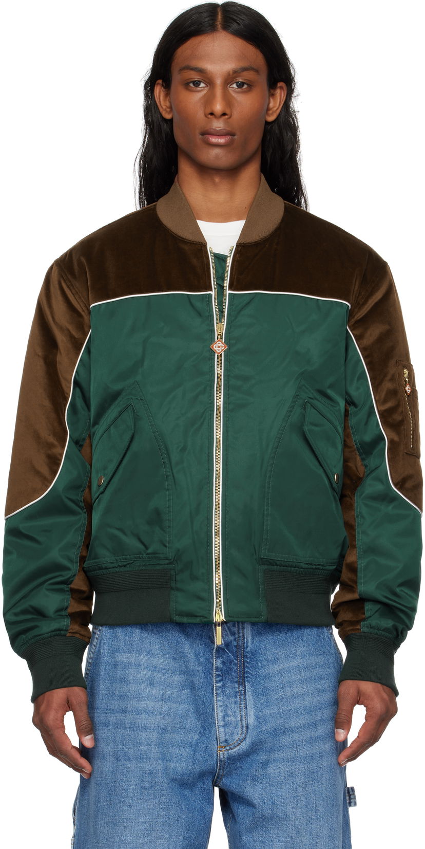 Bomberjacka Casablanca Casablanca Carseat Bomber Jacket Grön | MS25-OT-171-01
