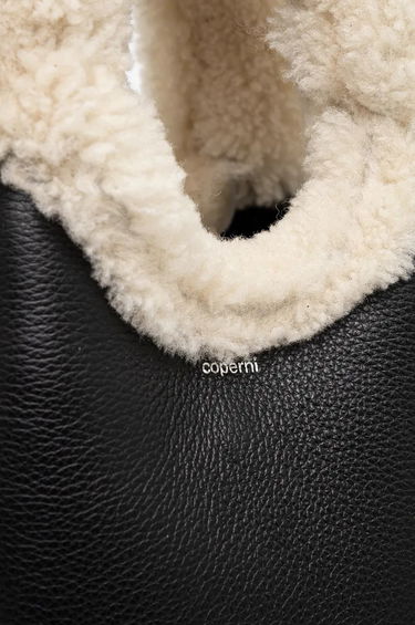 Tygpåse Coperni Mini Shearling Bucket Bag Svart | COPBA69840S, 3