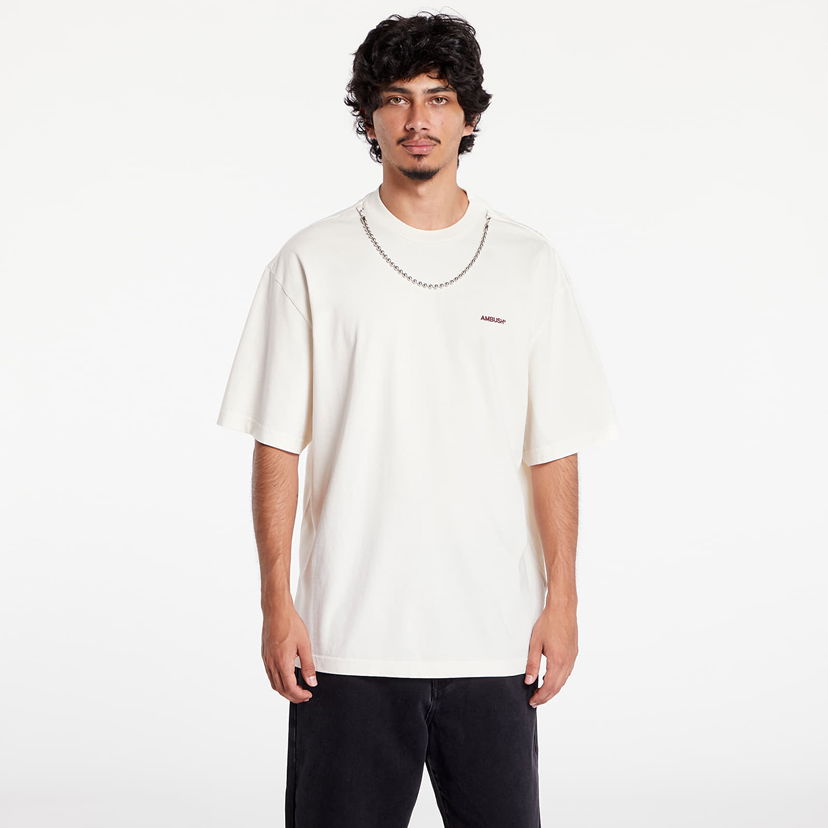 T-shirt Ambush Ballchain T-Shirt Tofu/ Tap Shoe Beige | BMAA001F24JER0013110