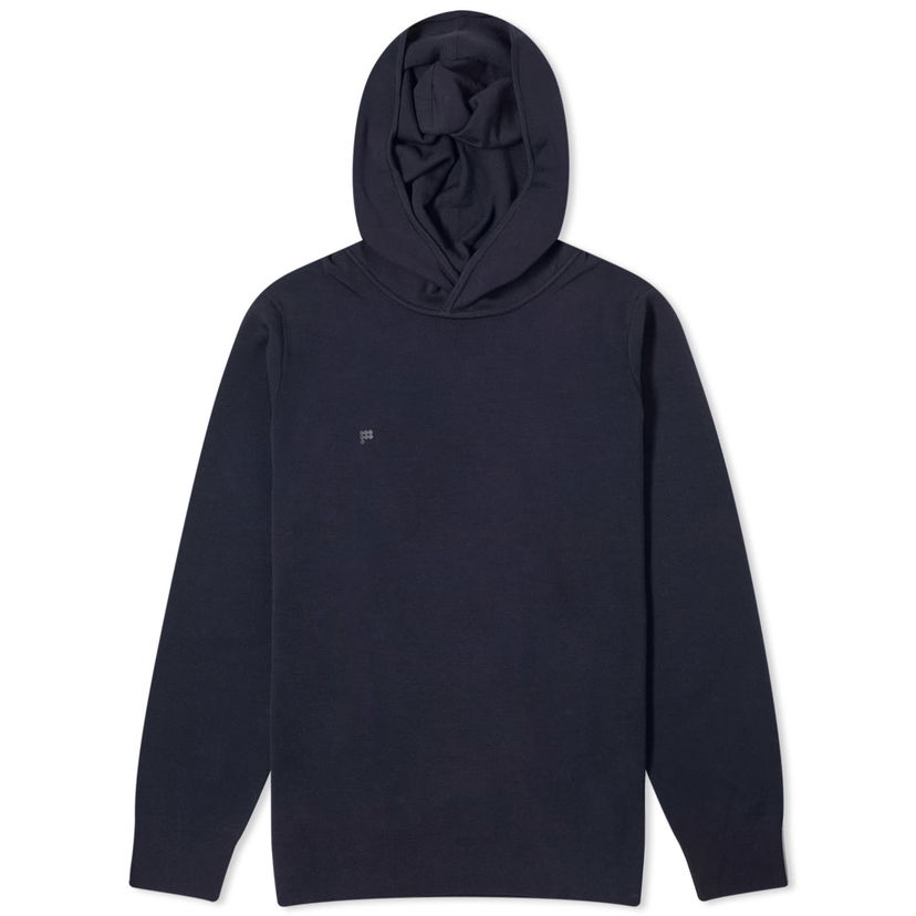 Sweatshirt PANGAIA Pangaia Regenerative Merino Knit Slim Fit Hoodie, Size Small Mörkblå | 100012738672