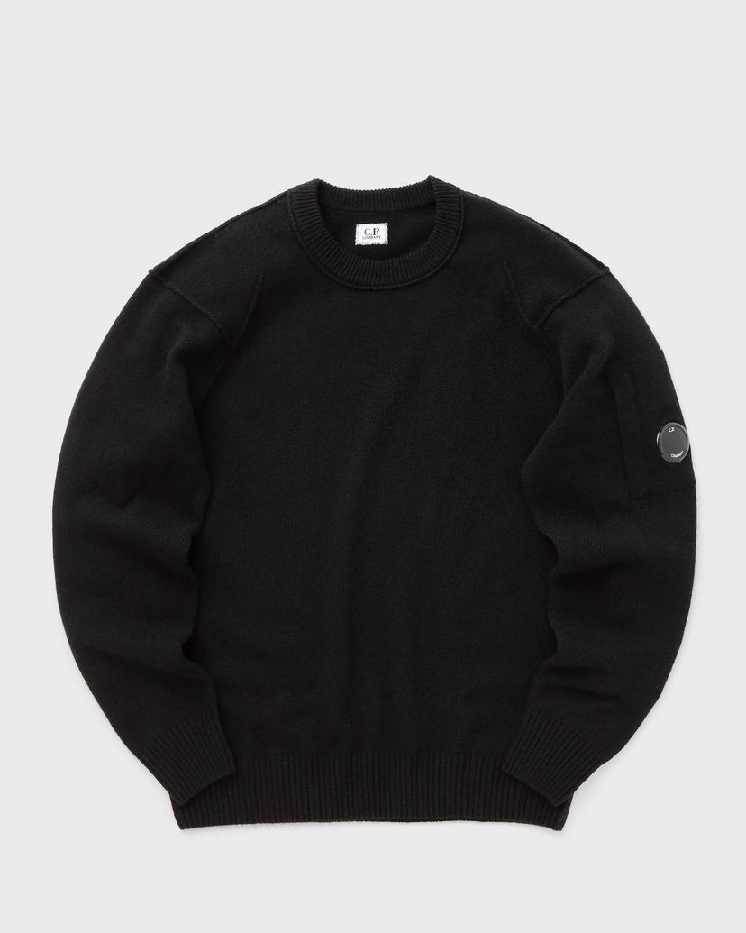 Sweater C.P. Company LAMBSWOOL GRS CREW NECK KNIT Svart | 17CMKN047A110149A-999