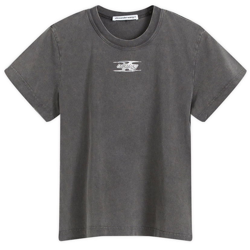 T-shirt Alexander Wang Logo Graphic T-shirt Grå | 4CC4241514-208A