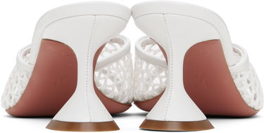 Skovård Amina Muaddi Amina Muaddi Lupita Net 70 Heeled Sandals Vit | LUPITA NET 70, 1