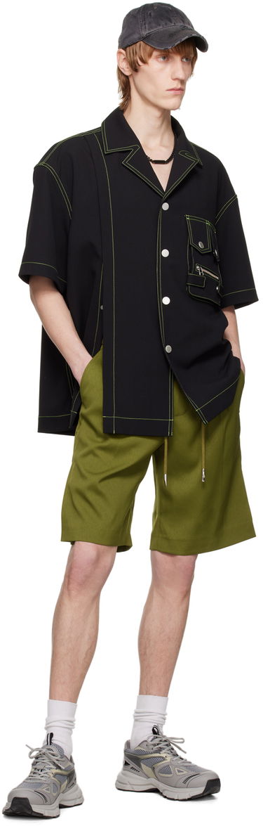 Shorts Feng Chen Wang Feng Chen Wang Pleated Shorts Grön | FMS15ST02, 3
