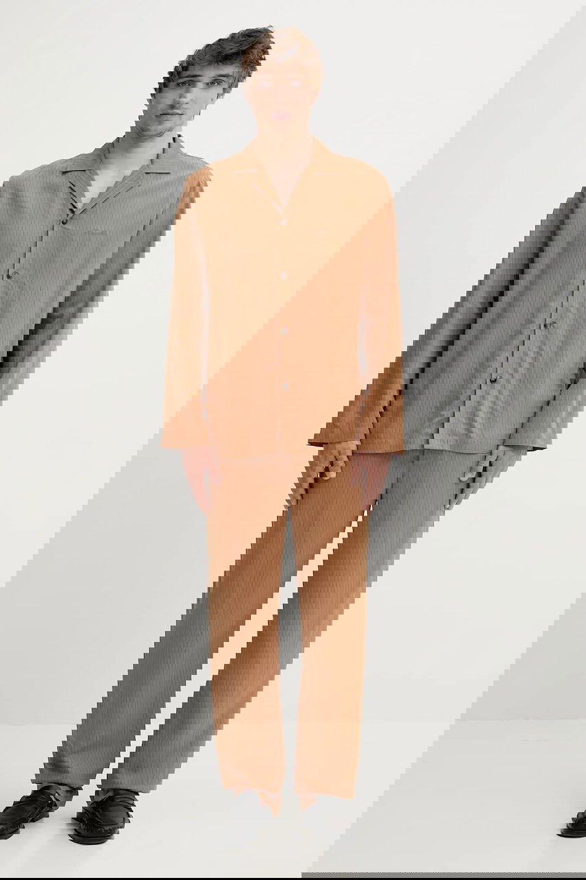 Skjorta Nanushka Nanushka SHAUN Relaxed Fit Shirt Brun | NM25SSTP11575, 1