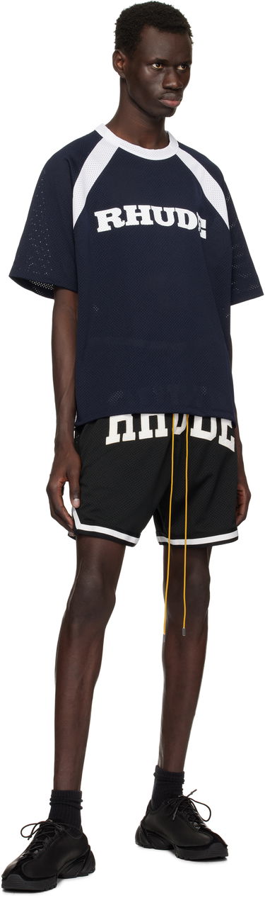 Shorts Rhude Rhude Collegiate Mesh Basketball Shorts Svart | RHPS25SH02016, 3