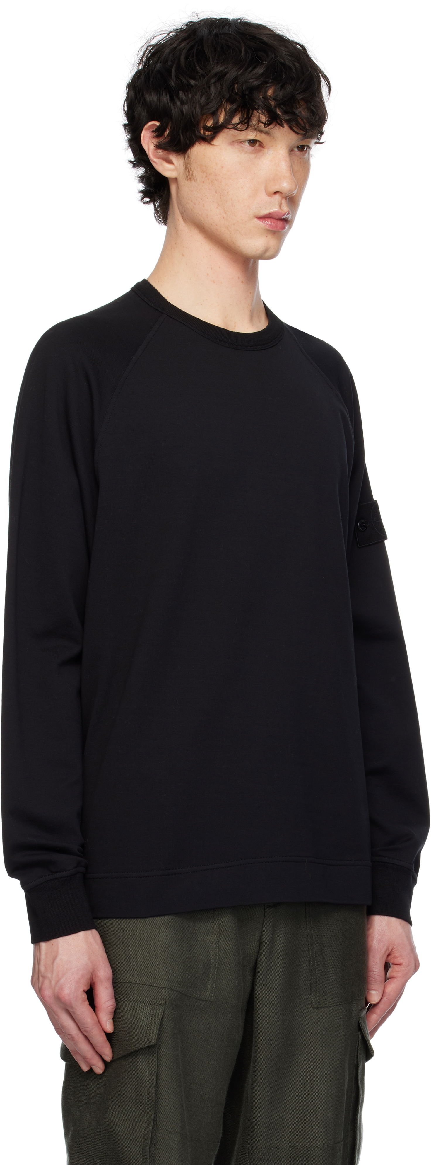 Sweater Stone Island Stone Island Garment Dyed Sweatshirt Svart | K1S15 6100011 S00F3, 1