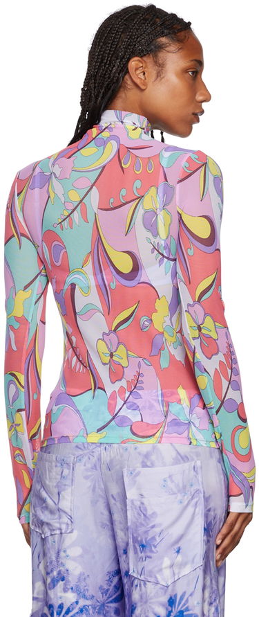 Sweater Collina Strada Collina Strada Cardio Nova Print Turtleneck Top Rosa | XX3340 DEADSTOCK MESH, 2