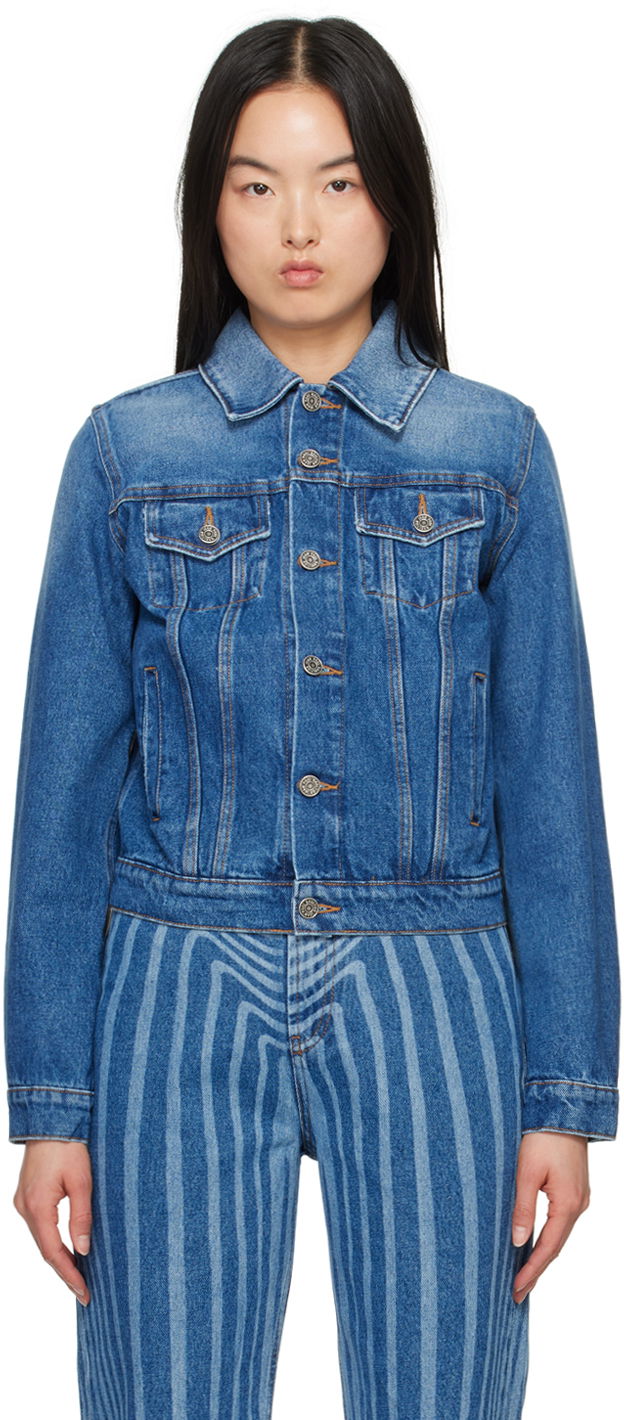 Jacka Jean Paul Gaultier Gaultier Printed Denim Jacket Blå | 24/25-U-VE040I-D013-5701