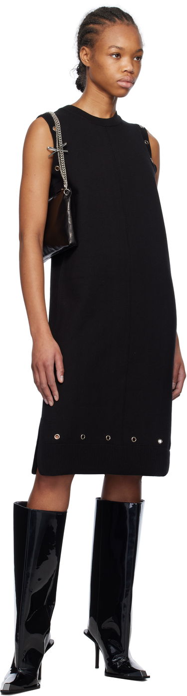 Klä We11done We11done Eyelet Knit Mini Dress Svart | WD-KD0-25-660-W-BK, 3