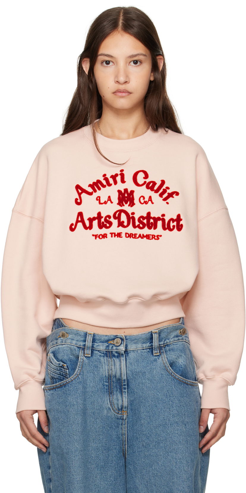 Sweatshirt AMIRI 'Arts District' Cropped Sweatshirt Rosa | AWJYCW1020