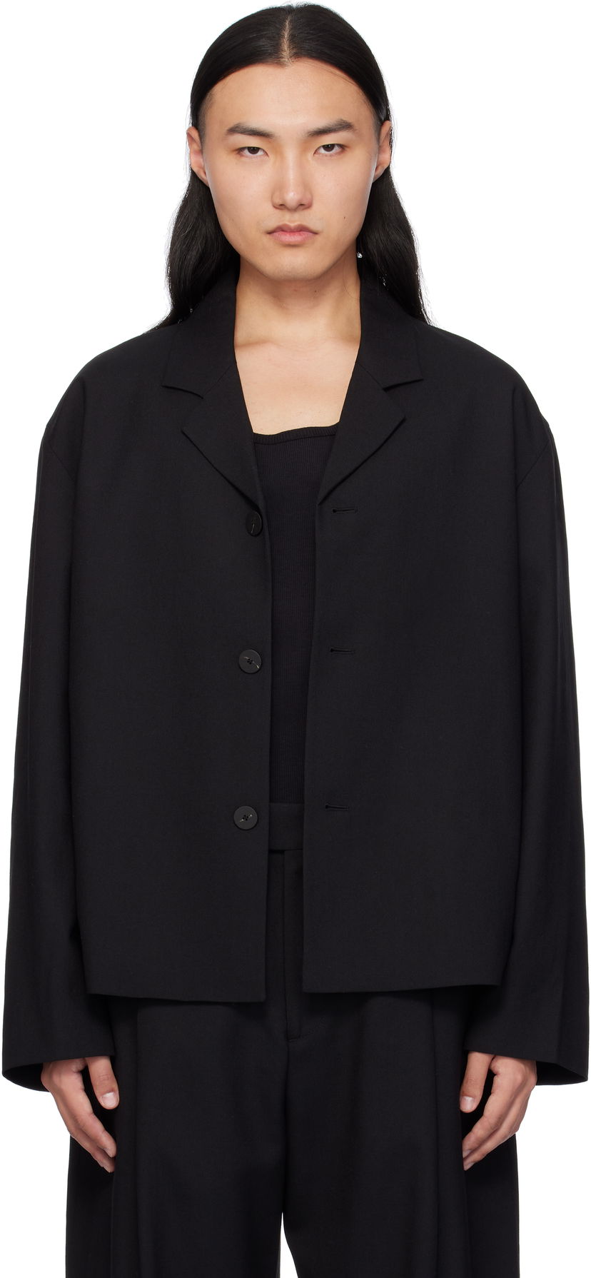 Jacka Studio Nicholson Studio Nicholson Ferro Wool Jacket Svart | FERRO SNM - 1269