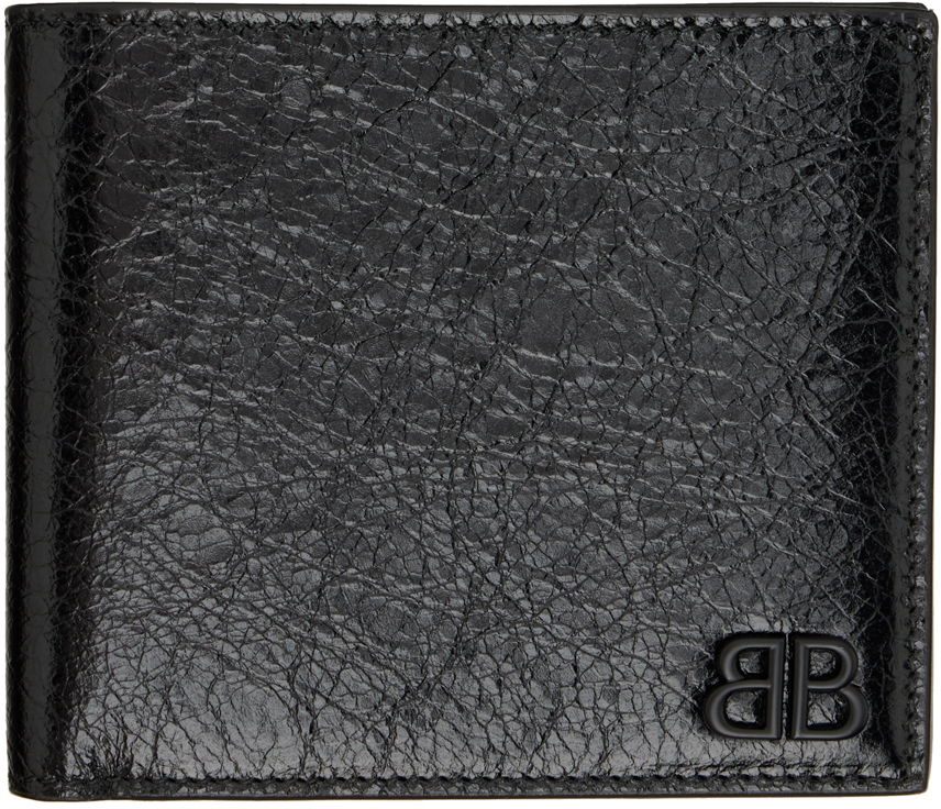 Plånbok Balenciaga Black Monaco Square Folded Wallet Svart | 766569-2AAS8-1000, 0