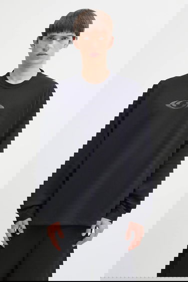 T-shirt Maison Margiela MM6 Maison Margiela x Salomon Collaboration Long-sleeved Textured T-shirt Svart | SH0NH0020.M20139.899, 0