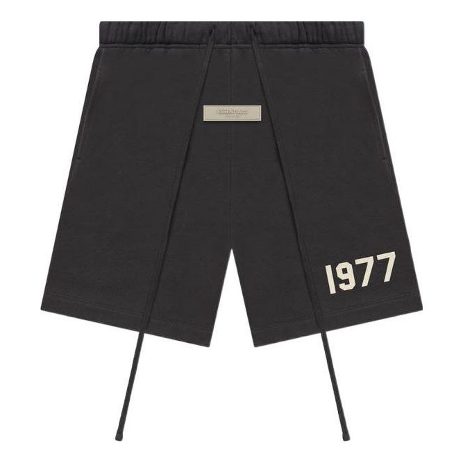 Shorts Fear of God Essentials '1977' Fleece Shorts Svart | FOG-SS22-124
