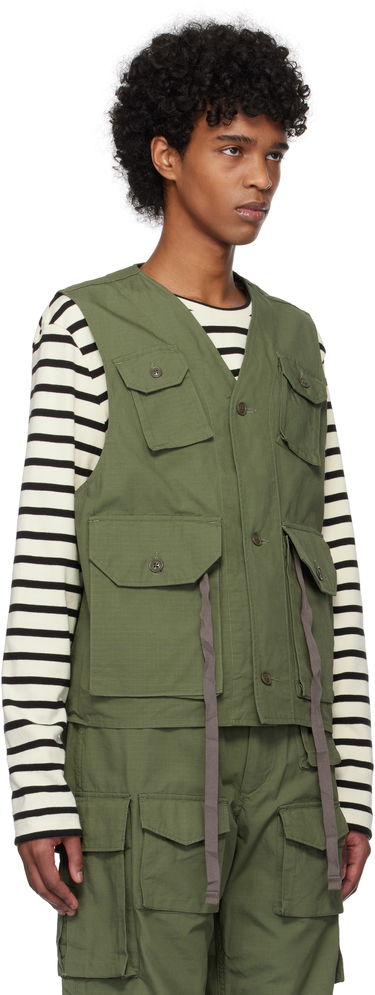 Väst Engineered Garments Engineered Garments C-1 Field Vest Grön | 25S1C010, 1