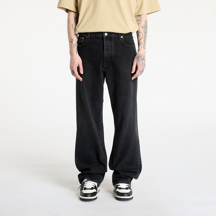 Jeans Off-White Off-White Diag Outl Relaxed Jeans 32 Svart | OMYA18JS25DEN0051350