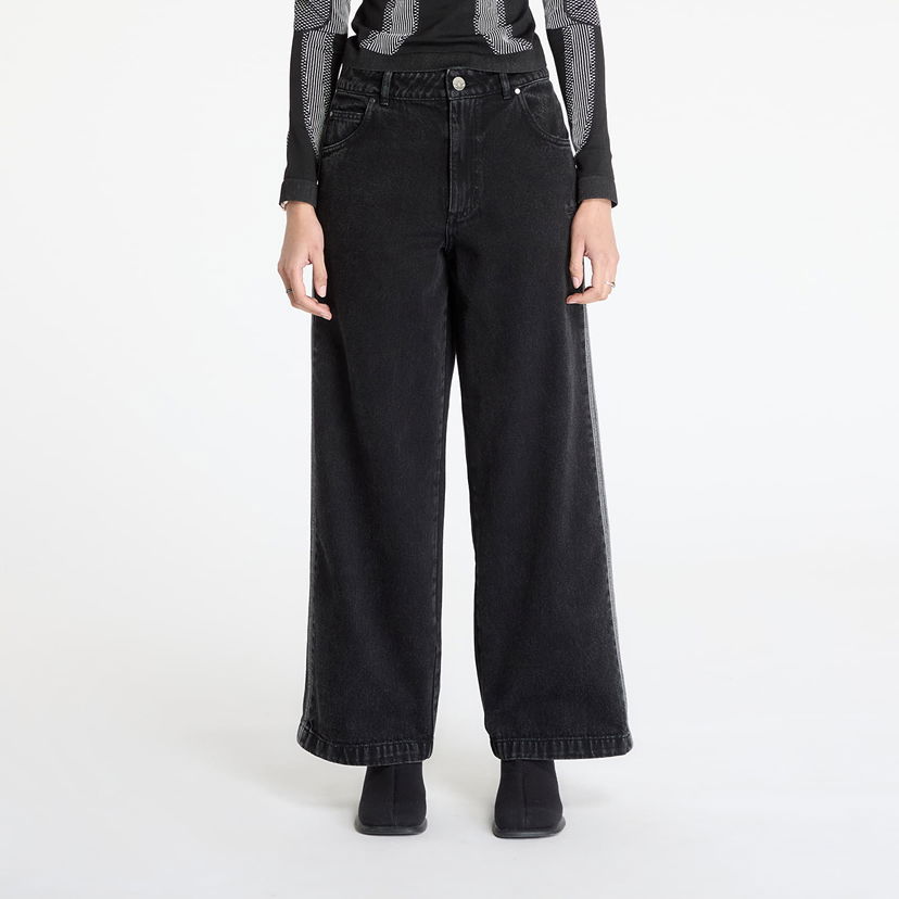 Jeans adidas Originals Adicolor Denim 3-Stripes Track Pants 25/32 Svart | JD3109