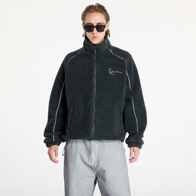 Jacka Karl Kani Jacket Metal Signature Teddy Jacket Black/ Light Blue S Svart | 60780008