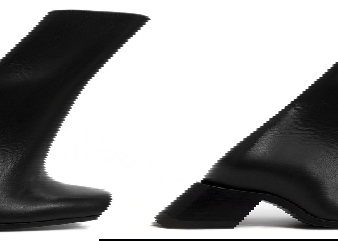 Sneakers och skor Balenciaga Square Toe Leather Ankle Boot "Black" Svart | 678108WBC301000, 0