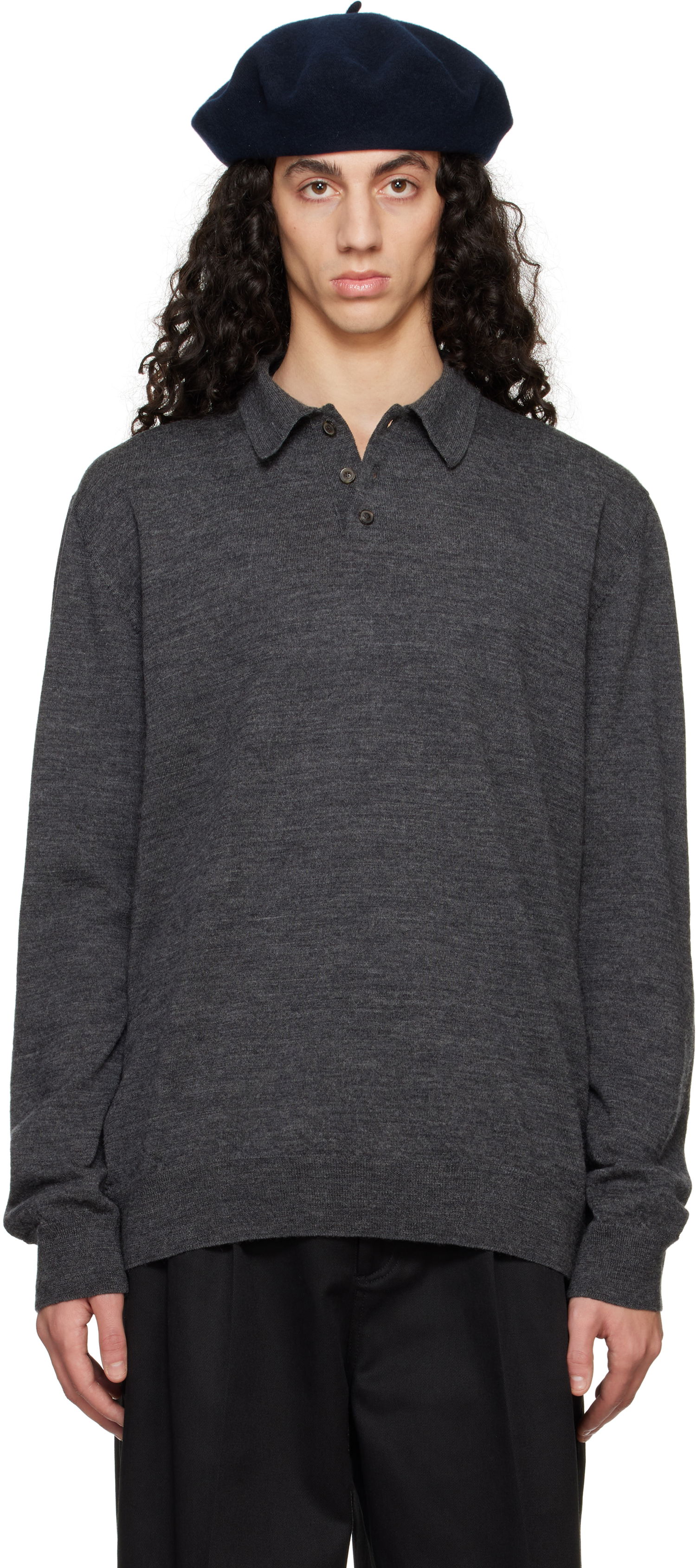 Sweater Maison Margiela Maison Margiela Wool Polo Grå | S50GL0061 M13098, 0