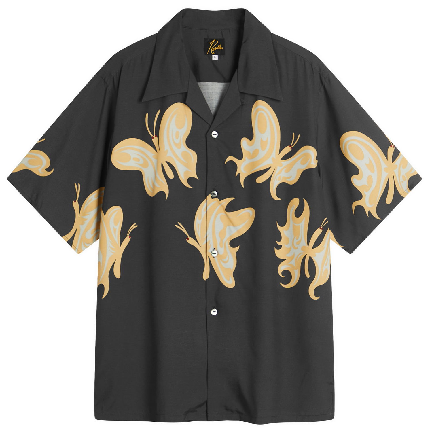 Skjorta Needles Kae Tanaka One-Up Shirt, Size Large Svart | QV432-D, 1