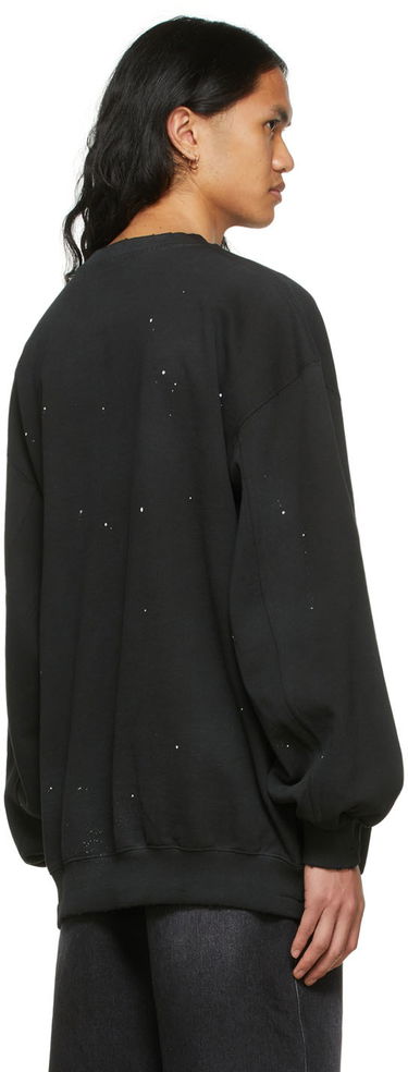 Sweatshirt We11done We11done Paint Splatter Sweatshirt Svart | WD-TS1-22-620-U-BK, 2