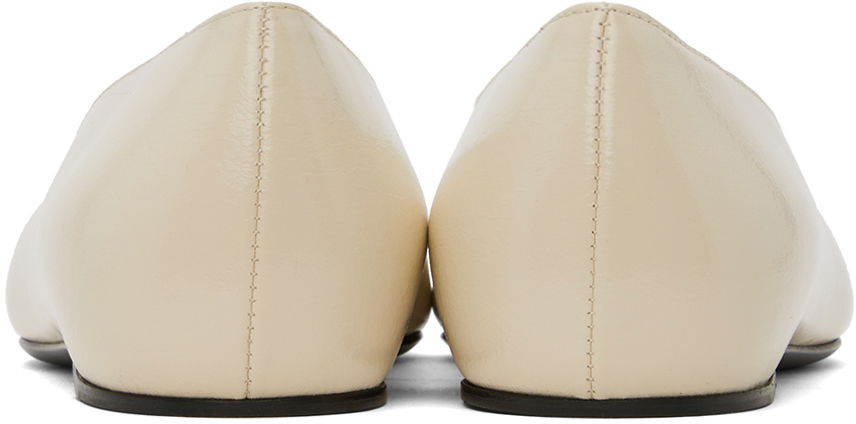 Kläder TOTEME TOTEME Asymmetric Ballerina Flats Beige | 241-WAS990-LE0046, 1
