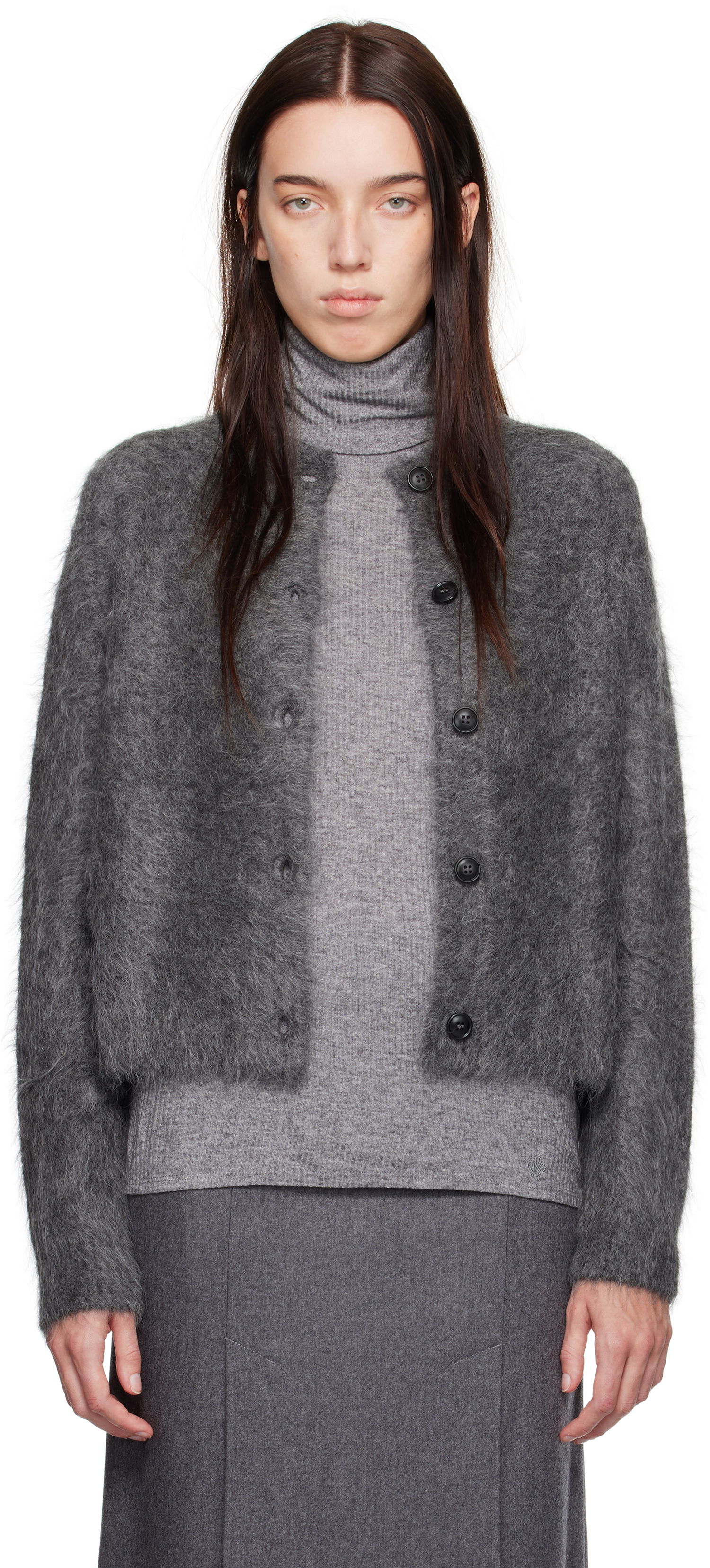 Sweater Loulou de Saison Loulou de Saison Arsen Cardigan Grå | ARSEN, 0