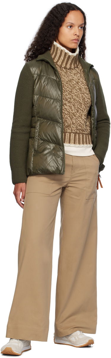 Pufferjacka Moncler Moncler Padded Wool Zip-Up Down Cardigan Grön | J20939B00041M1241, 4