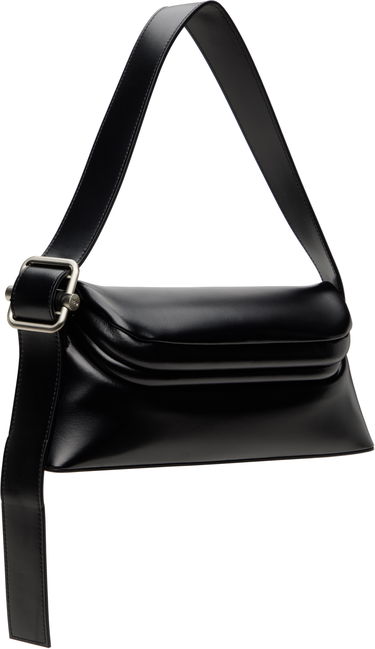 Axelväska OSOI Black Leather Shoulder Bag Svart | 22FB010-16-01, 4