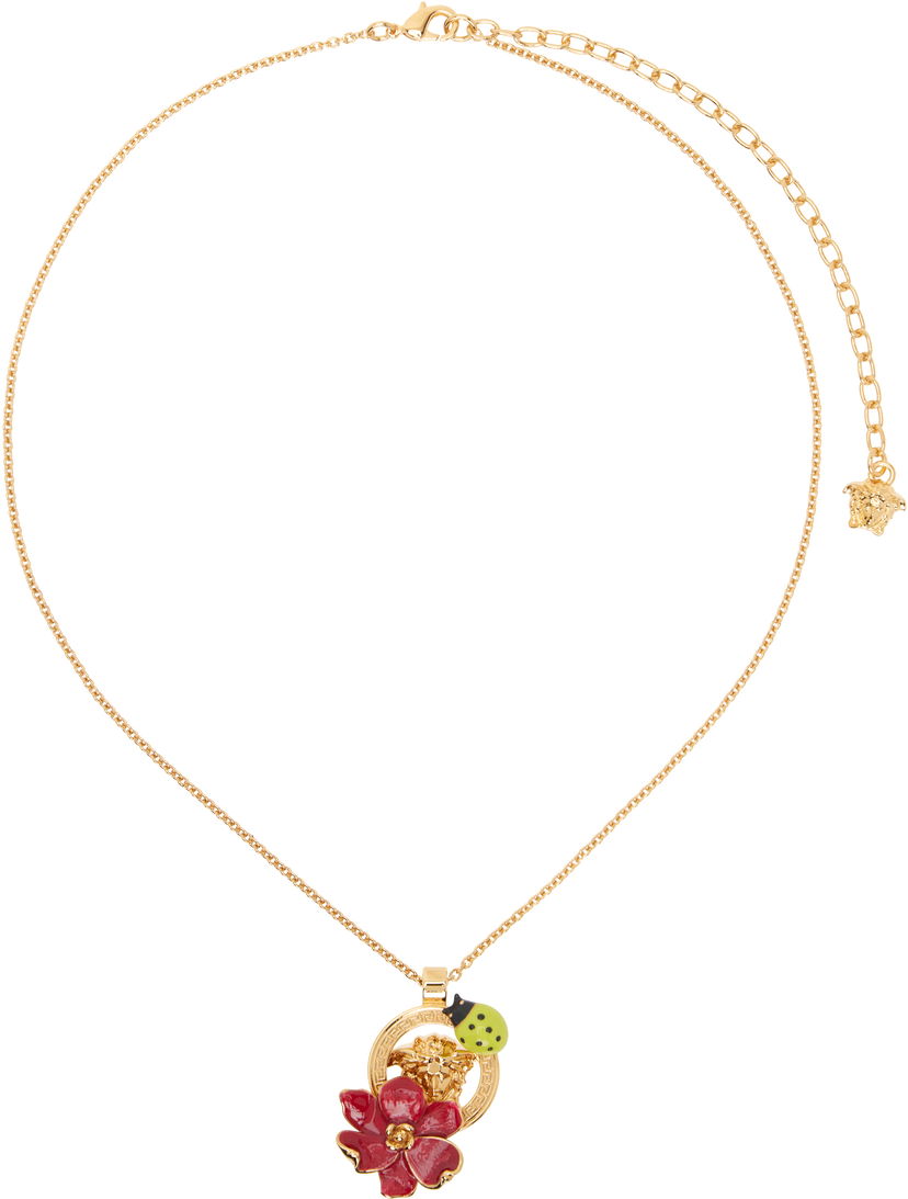 Halsband Versace Versace Strawberry Garden Pendant Necklace Metallisk | 1018973_1A00638_4JHG0