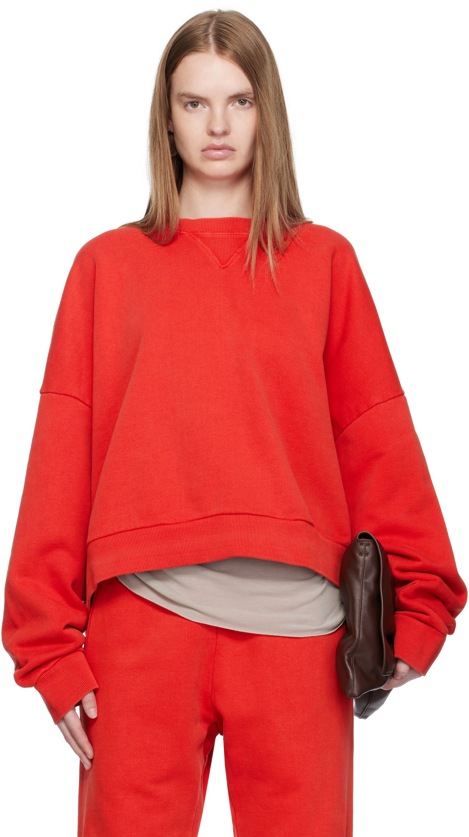 Sweatshirt Entire Studios Entire Studios Box Crew Sweatshirt Röd | ES2126CH, 0