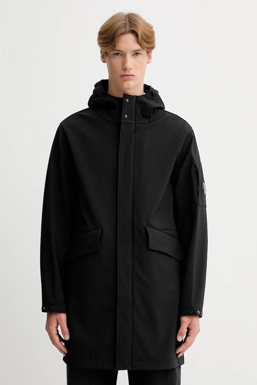 Parkas C.P. Company C.P. Company Hooded Soft Shell Parka Svart | 19CMOW004A006097A