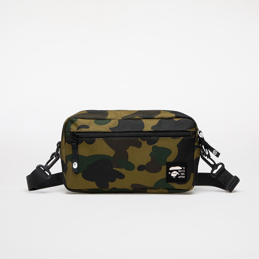 Axelväska BAPE A BATHING APE 1st Camo Cordura Mini Shoulder Bag Grön | 001SGK201006FGRN
