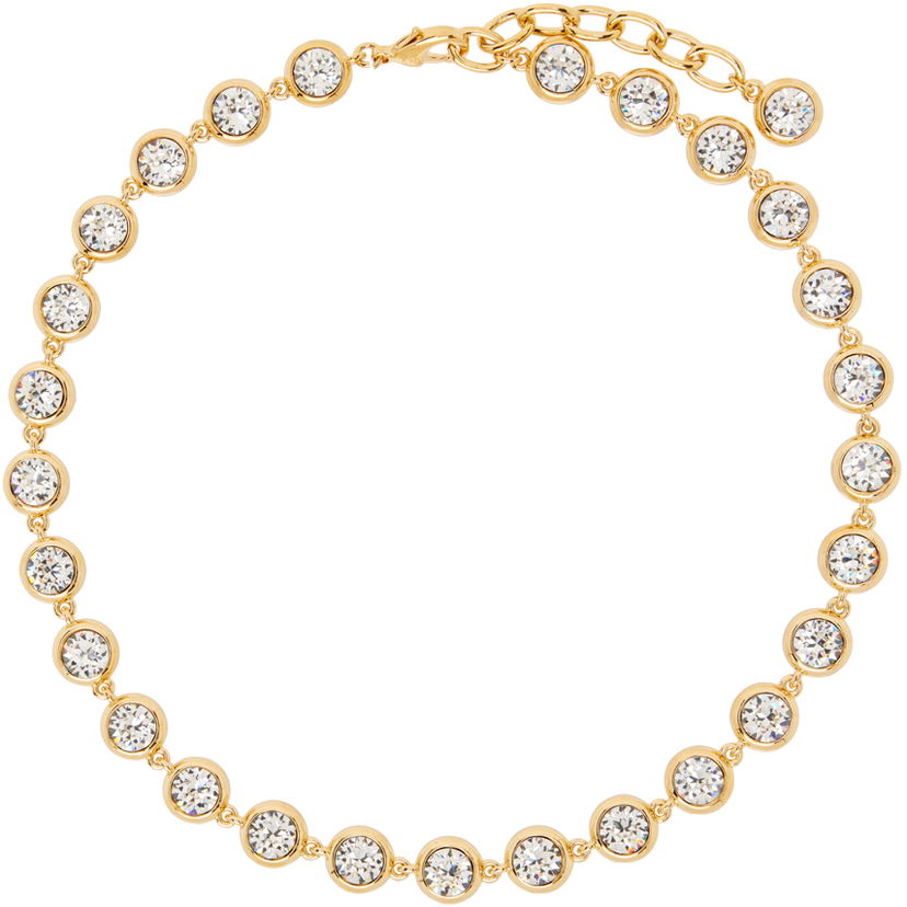 Halsband Amina Muaddi Crystal Tennis Necklace Metallisk | IRIS NECKLACE