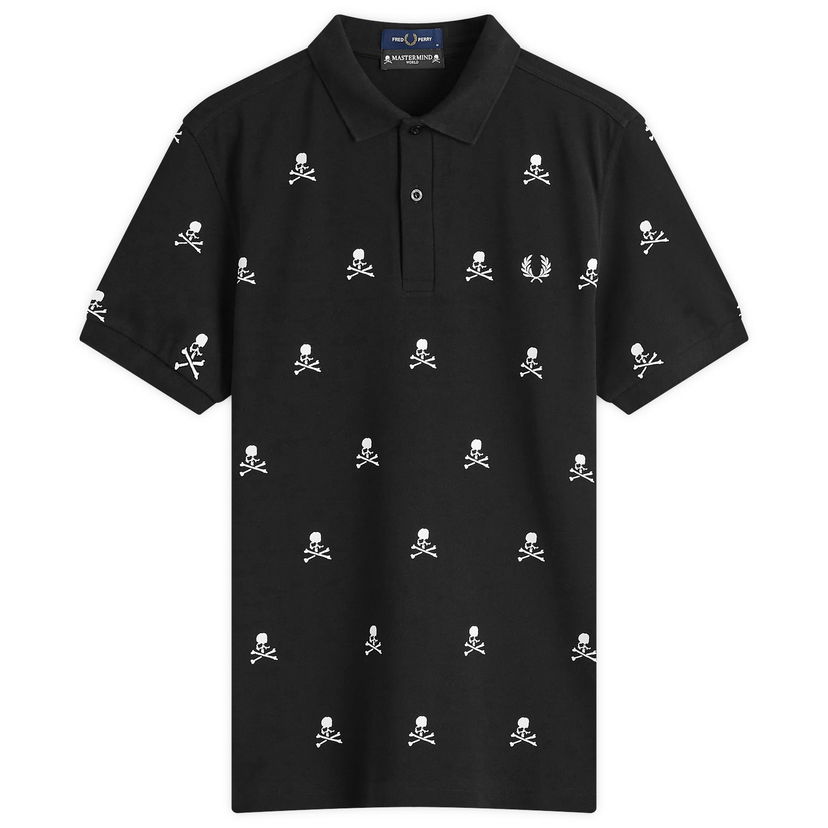 Polotröja Fred Perry Skull Polo Shirt Black Svart | SM8176-BLK